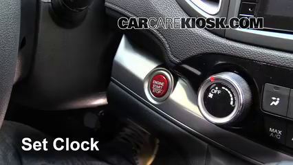 2015 Honda CR-V EX 2.4L 4 Cyl. Reloj Fijar hora de reloj
